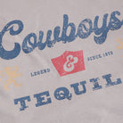 Cowboys And Tequila t-shirt in gravel, detail view