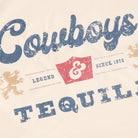 Cowboys And Tequila t-shirt in off white, detail view