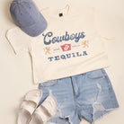 Cowboys And Tequila t-shirt in off white