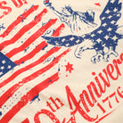 USA 250th Anniversary t-shirt in off white, detail view