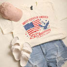 USA 250th Anniversary t-shirt in off white