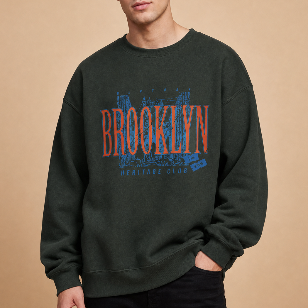 Brooklyn Heritage Club graphic sweatshirt in black