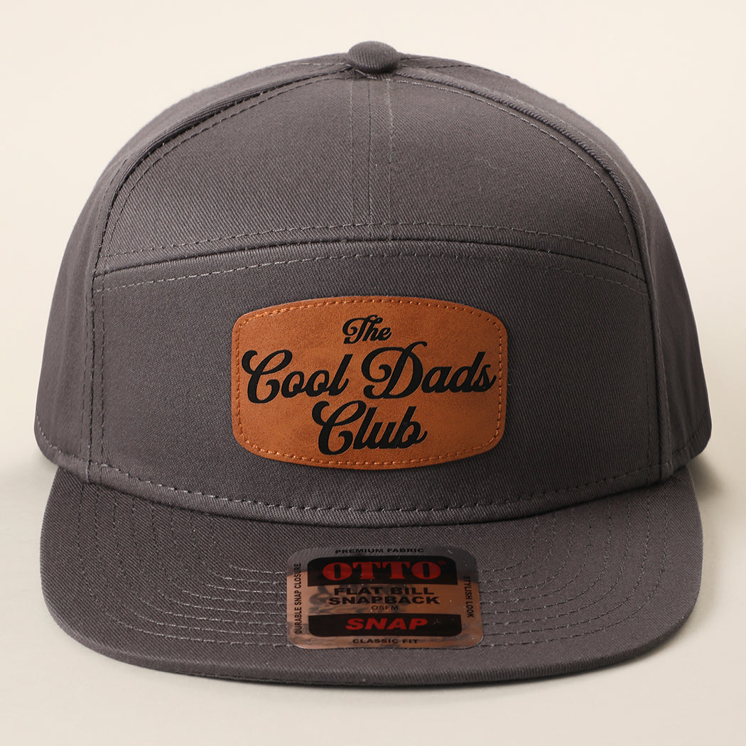 The Cool Dads Club 7-panel snapback hat in charcoal grey