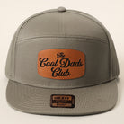 The Cool Dads Club 7-panel snapback hat in olive green