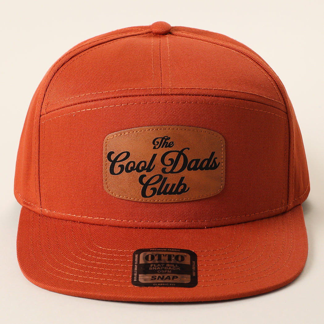 The Cool Dads Club 7-panel snapback hat in orange