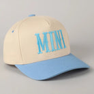 Mini lettering embroidered two-tone baseball cap