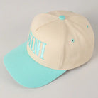 Mini lettering embroidered two-tone baseball cap
