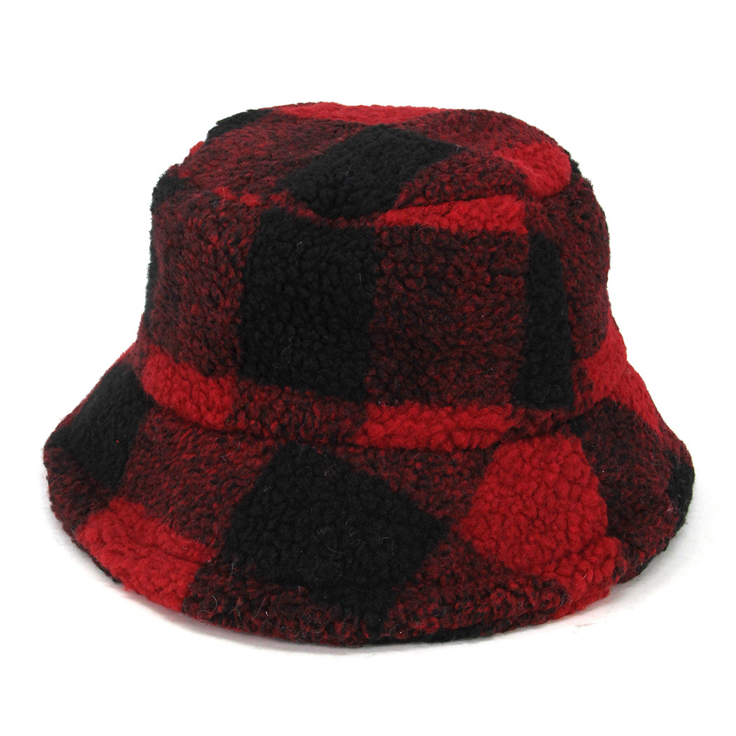 Faux Fur Patterned Bucket Hat