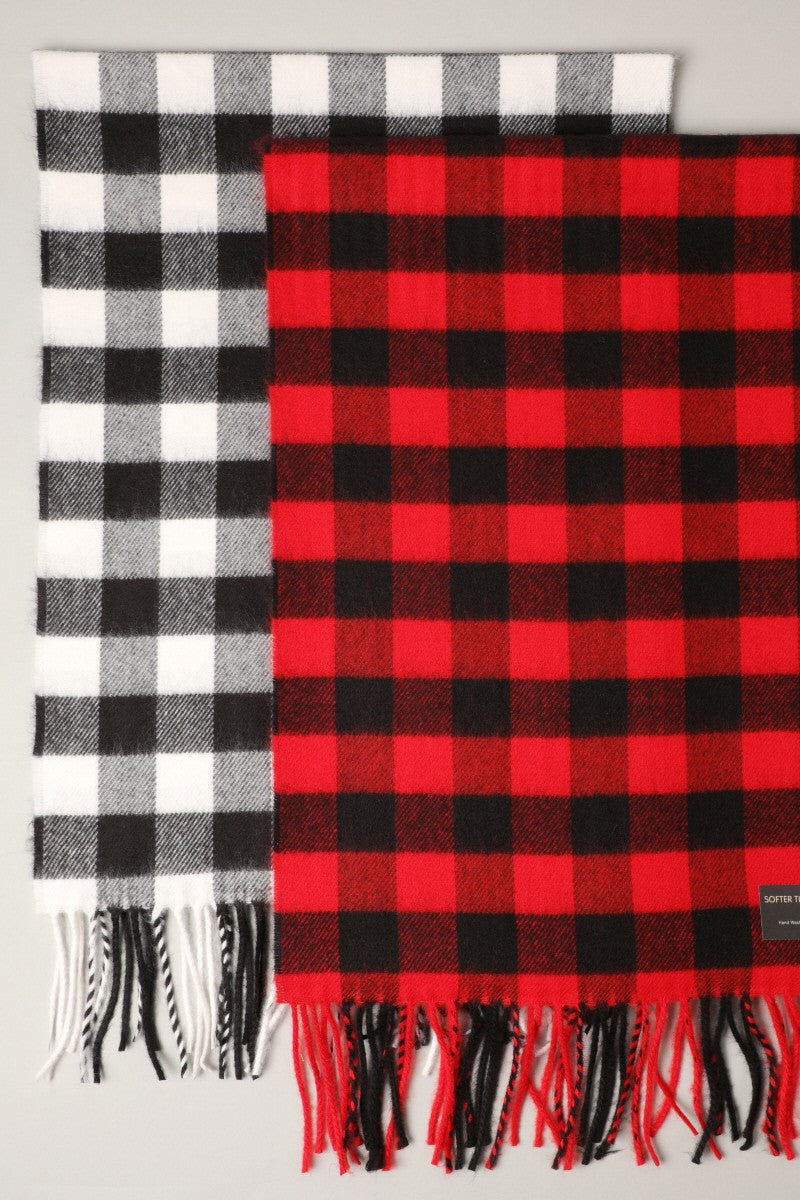 Softer Than Cashmere Buffalo Plaid Muffler Scarf - Fashion CITY