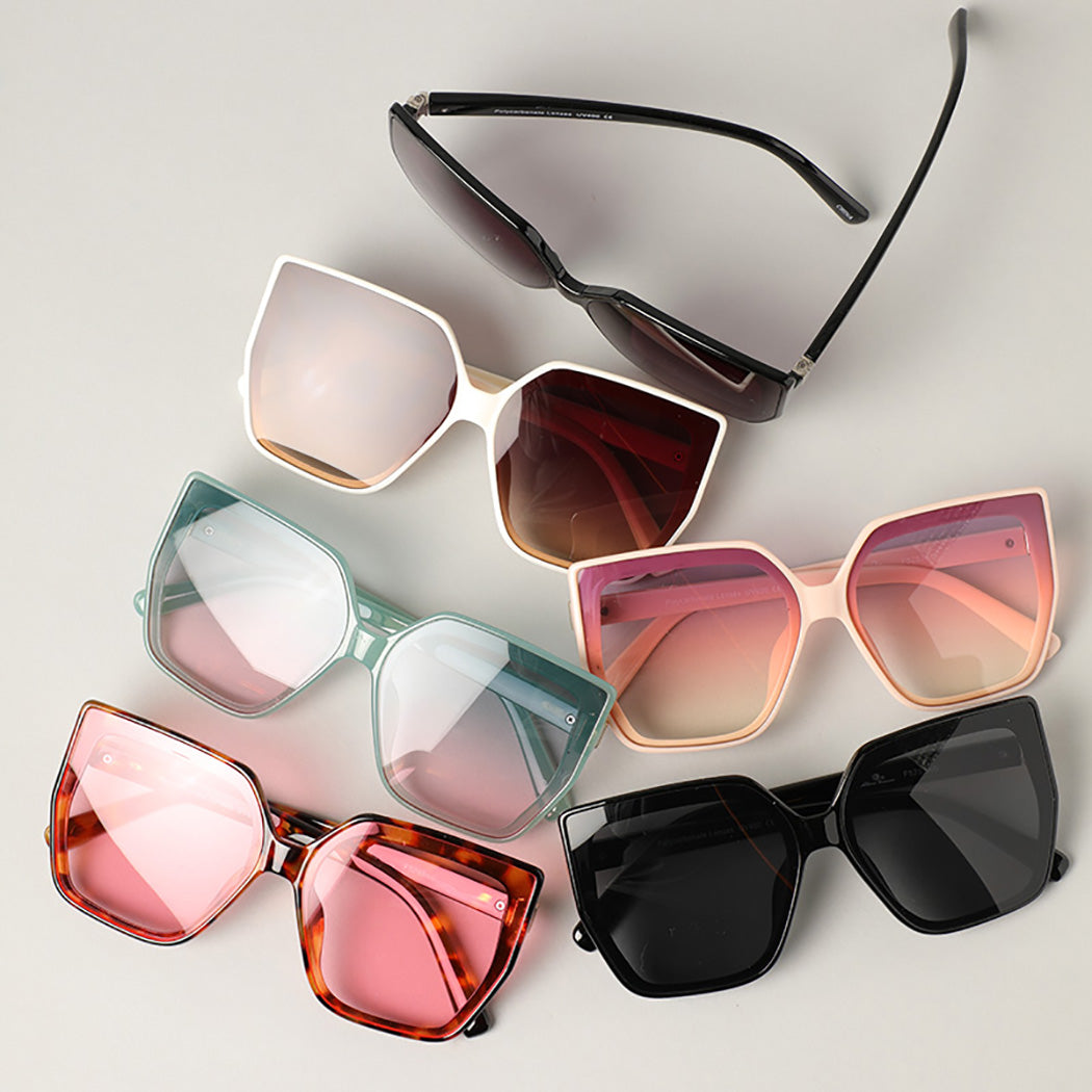 High Fashion Metal Temple Square Frame Sunglasses(12PCS) - Fashion CITY