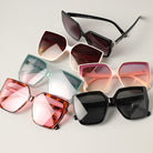 High Fashion Metal Temple Square Frame Sunglasses(12PCS) - Fashion CITY