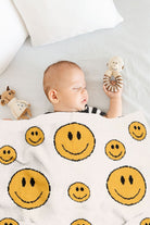 Happy Face Print Kids Luxury Soft Throw Blanket - Fashion CITY