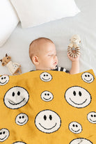 Happy Face Print Kids Luxury Soft Throw Blanket - Fashion CITY