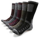 MIRMARU Men's 5 Pairs Performance Outdoor Hiking Socks - Fashion CITY