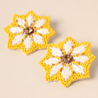 Seed Bead Flower Stud Earring - Fashion CITY