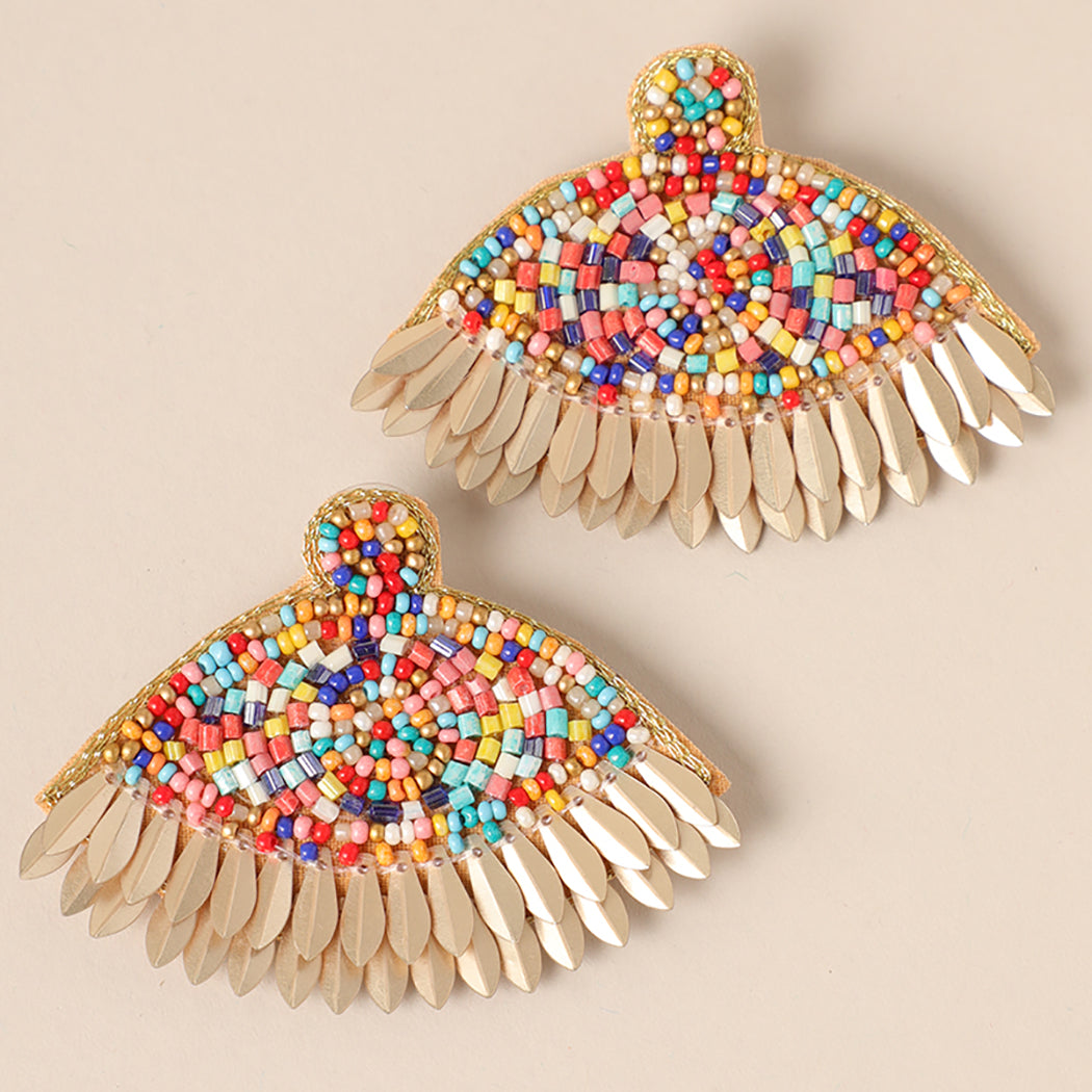 Evil Eye Beaded Multi Post Earrings - Fashion CITY