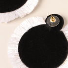 Beaded Fan Drop Earrings in Ivory - Fashion CITY