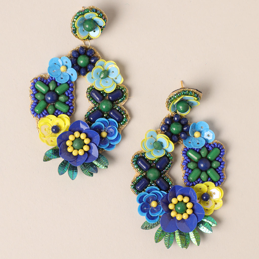 Flower Hollow Statement Drop Earrings - Fashion CITY