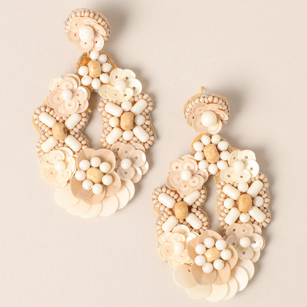 Flower Hollow Statement Drop Earrings - Fashion CITY