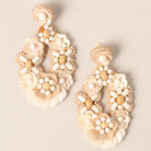 Flower Hollow Statement Drop Earrings - Fashion CITY