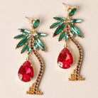 Paradise Palm Tree Dangle Earrings - Fashion CITY