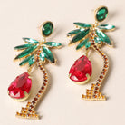 Paradise Palm Tree Dangle Earrings - Fashion CITY