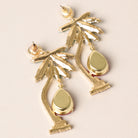 Paradise Palm Tree Dangle Earrings - Fashion CITY