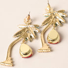 Paradise Palm Tree Dangle Earrings - Fashion CITY