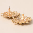 Gold Rhinestone Sun Earrings - Fashion CITY