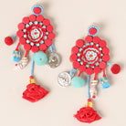 Women Jewelry Long Flower Earrings - Fashion CITY