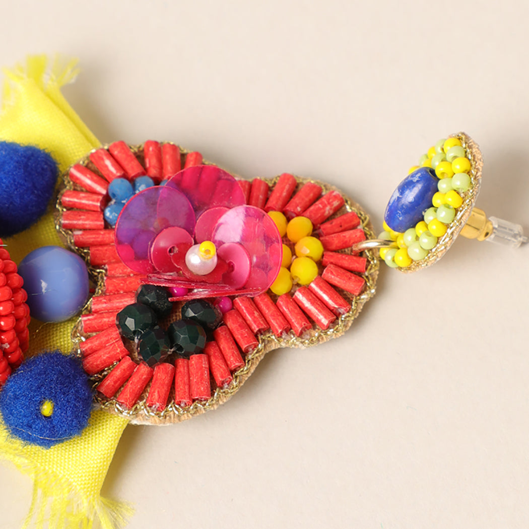 Multicolor Floral Bohemian Fringe Tassel Earrings - Fashion CITY