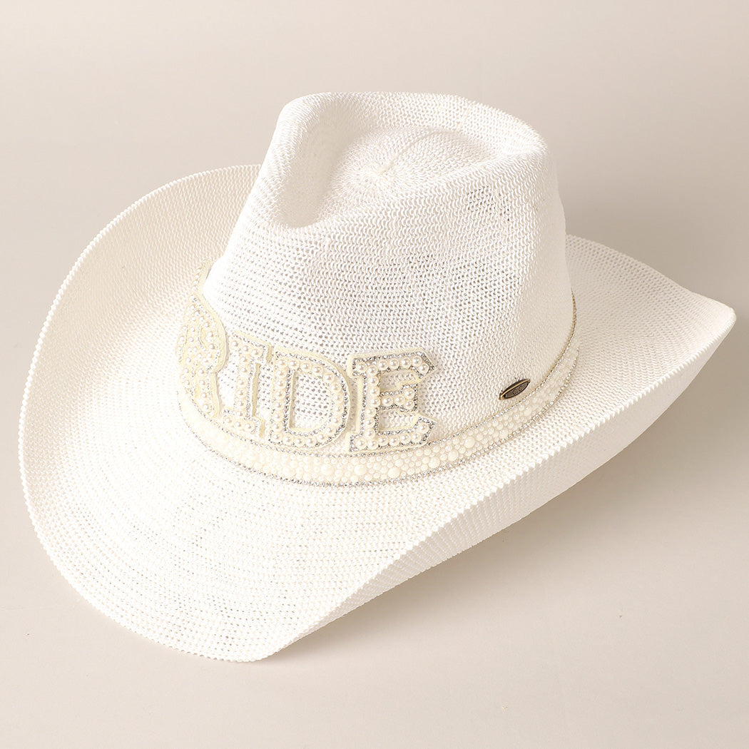 Good Bride to Be Pearl Cowboy Hat