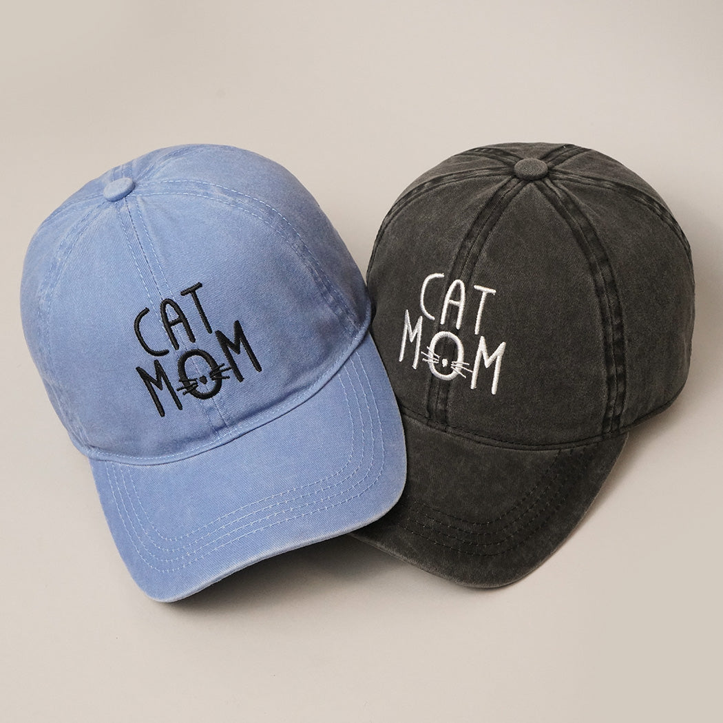 CAT MOM Denim Cotton Adjustable Hat - Fashion CITY