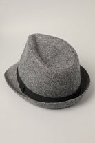 Men's Twill Herringbone Pattern Short Brim Fedora - Fashion CITY