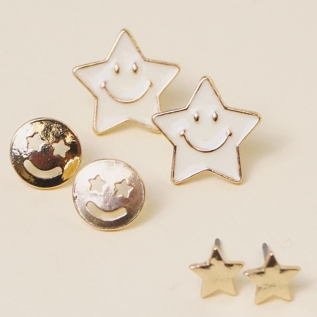 Star Shape Acetate Stud Post Earrings - Fashion CITY