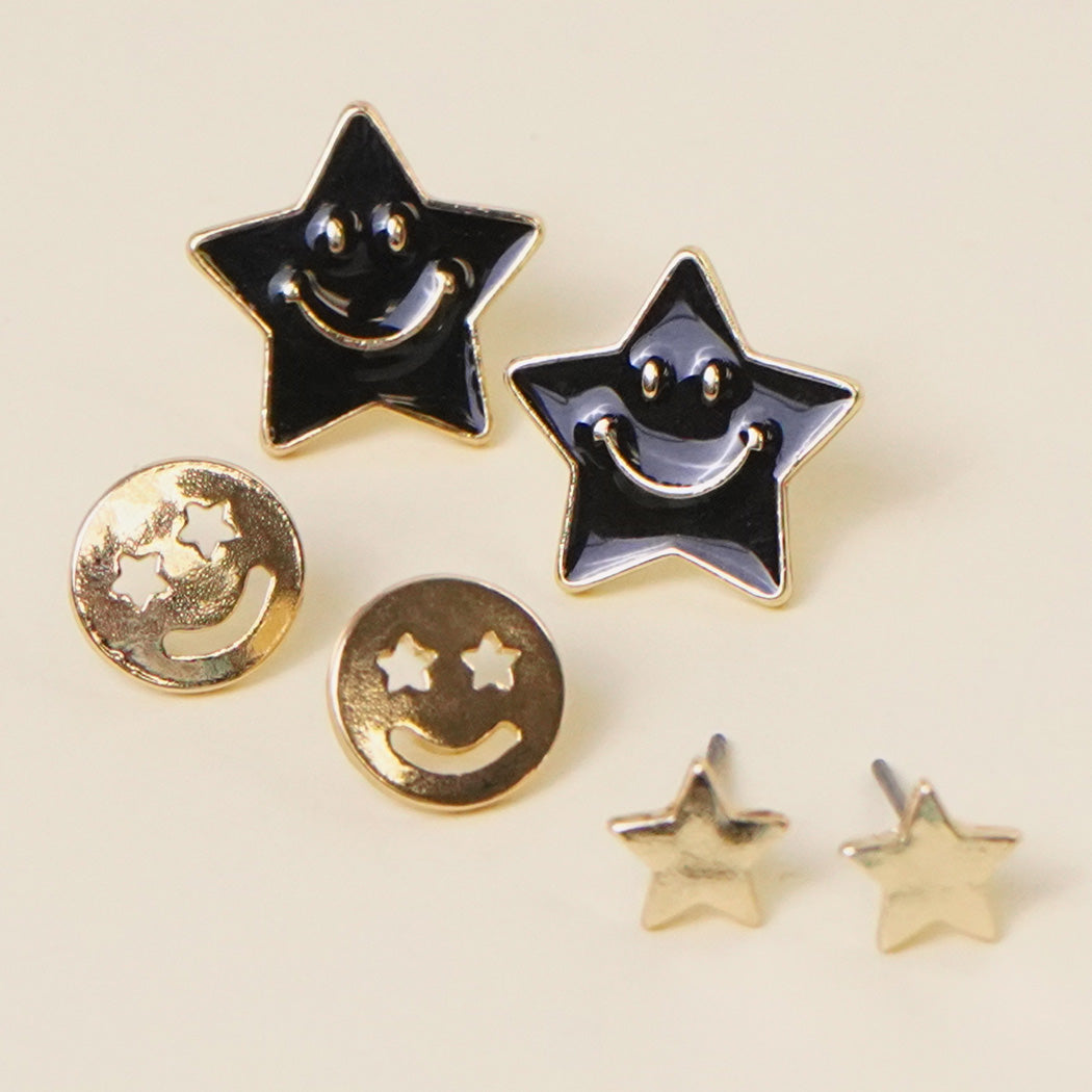 Star Shape Acetate Stud Post Earrings - Fashion CITY