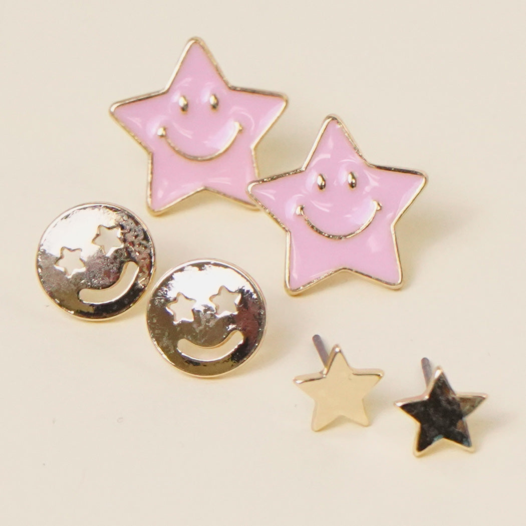 Star Shape Acetate Stud Post Earrings - Fashion CITY