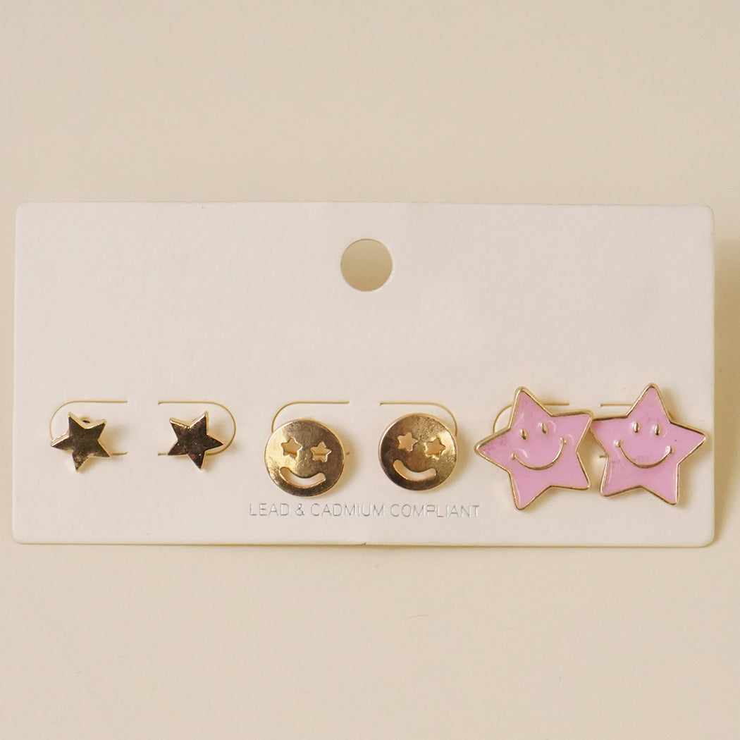 Star Shape Acetate Stud Post Earrings - Fashion CITY