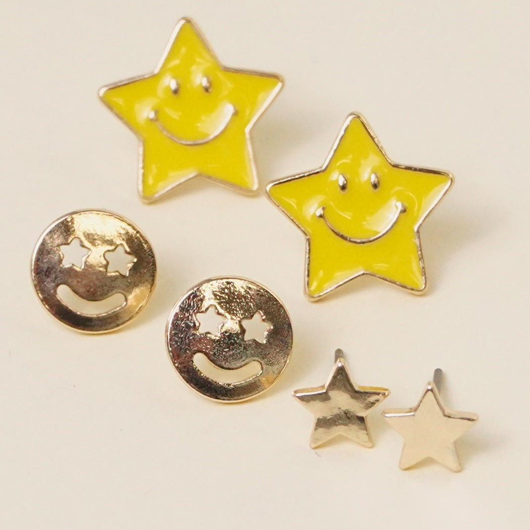 Star Shape Acetate Stud Post Earrings - Fashion CITY