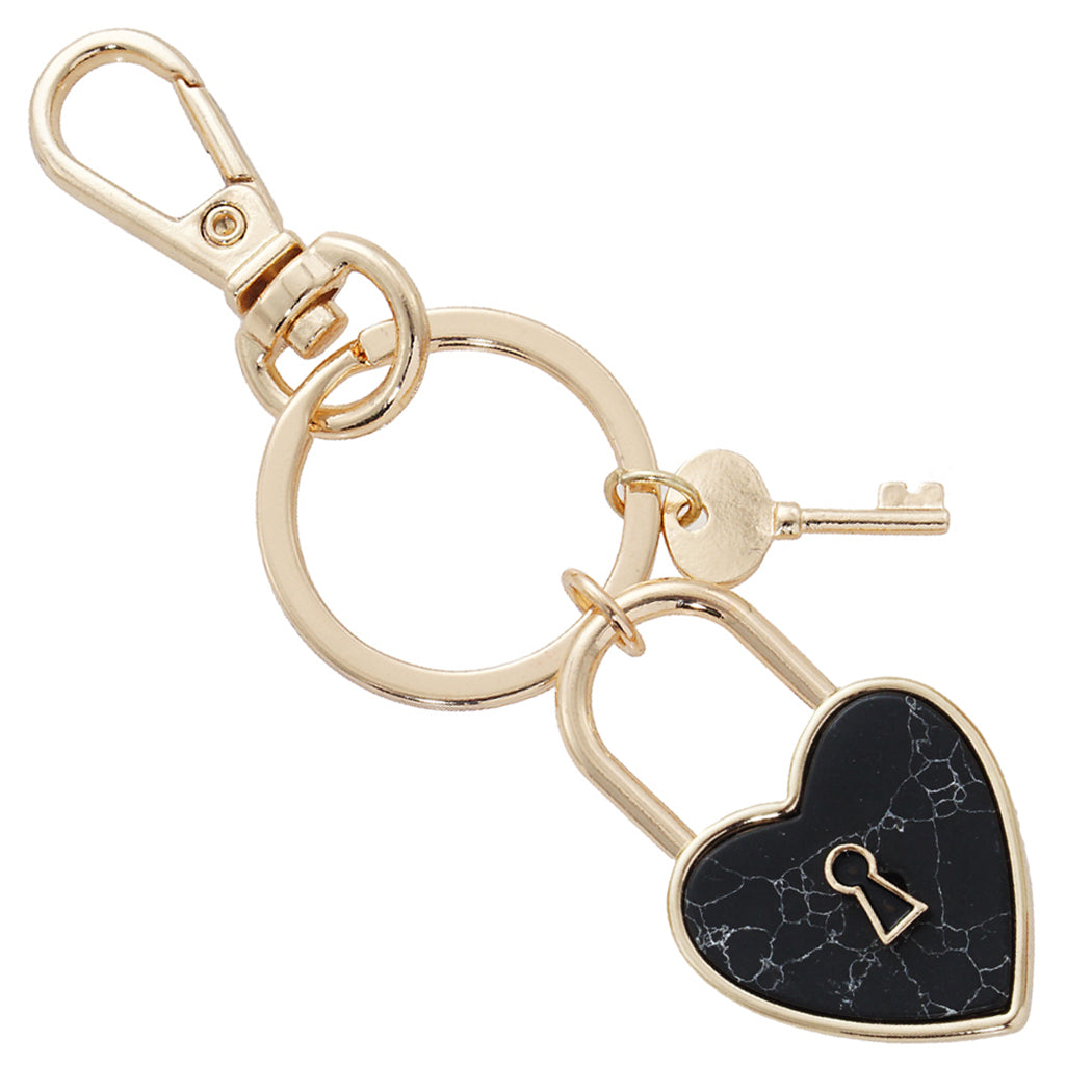 Heart Lock Charm Keychain - Fashion CITY