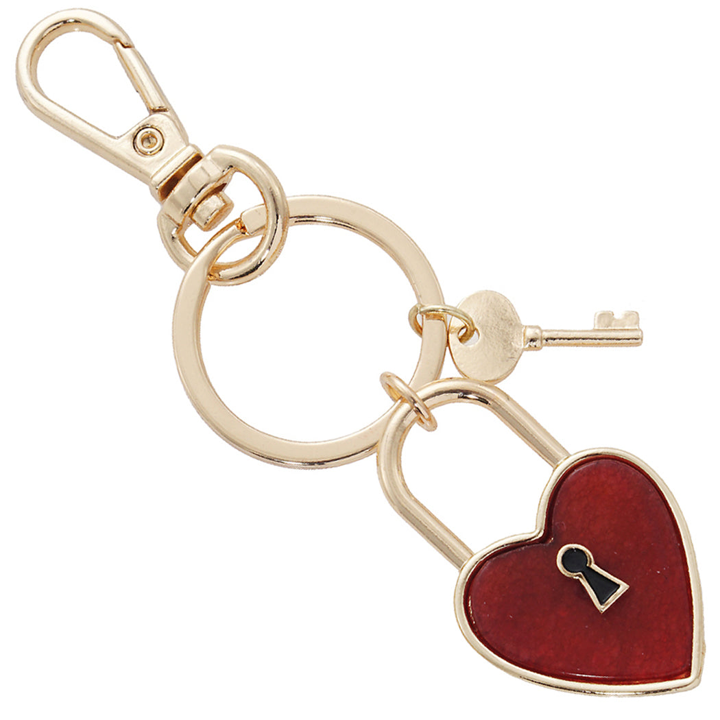 Heart Lock Charm Keychain - Fashion CITY