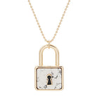 Padlock Pendant Necklace in Gold - Fashion CITY