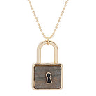 Padlock Pendant Necklace in Gold - Fashion CITY