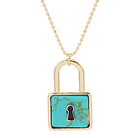 Padlock Pendant Necklace in Gold - Fashion CITY