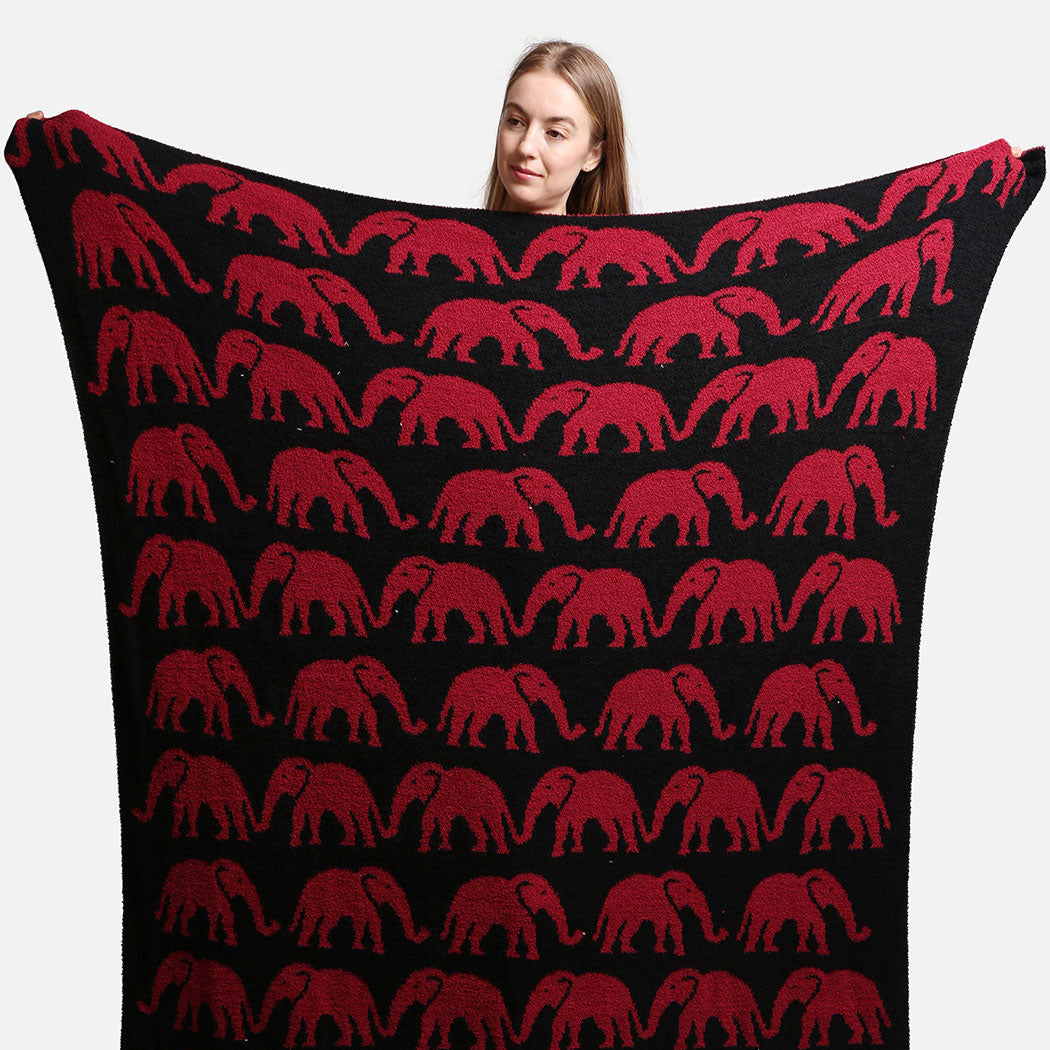 Elephant Pattern Luxury Soft Throw Blanket - Fashion CITY