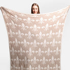 Fleur De Lis Pattern Luxury Soft Throw Blanket - Fashion CITY