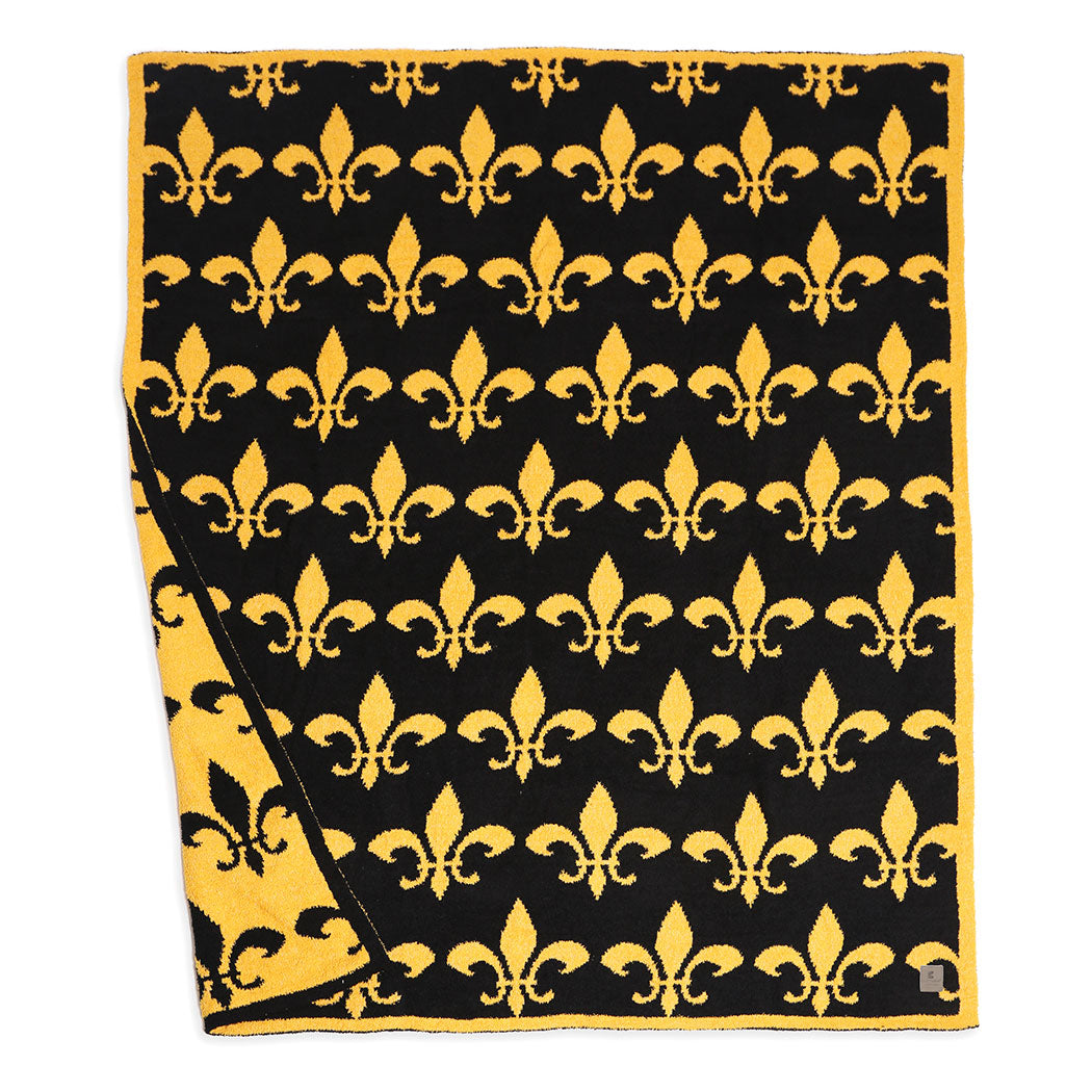 Fleur De Lis Pattern Luxury Soft Throw Blanket - Fashion CITY