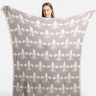 Fleur De Lis Pattern Luxury Soft Throw Blanket - Fashion CITY