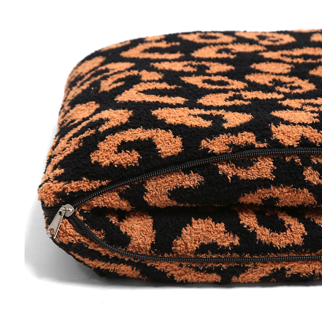 2 In 1 Leopard Print Throw Blanket & Pillow - Fashion CITY