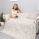 2 In 1 Zebra Print Throw Blanket & Pillow - Fashion CITY